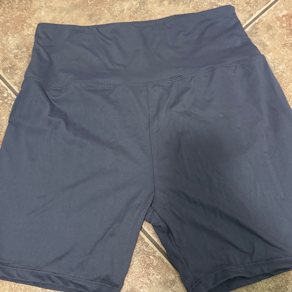 Grey, Teal, Purple and Black High-Waisted Buttery Soft Shorts Size L-XL